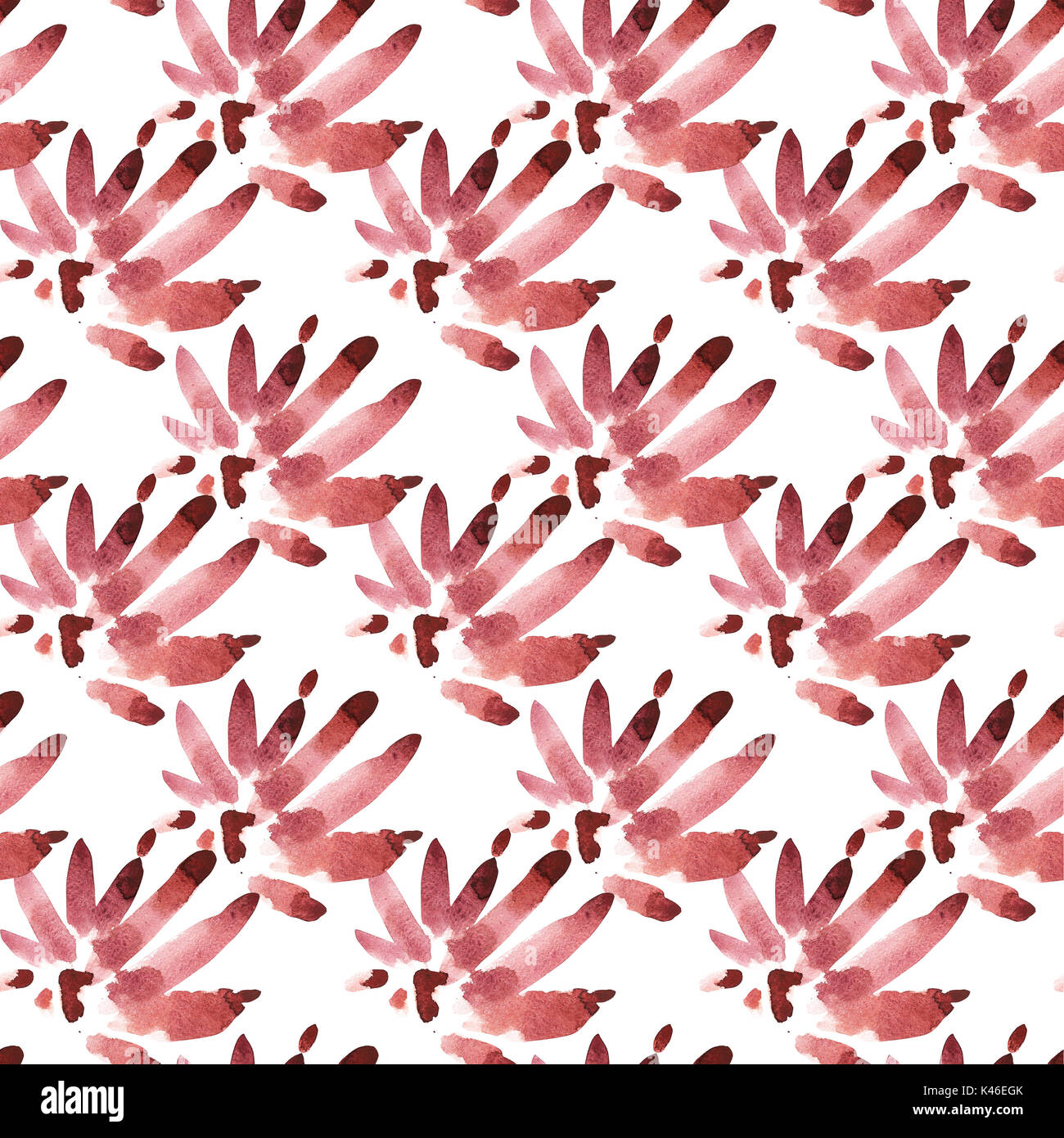 Hand drawn watercolor seamless pattern background. Isolated on white ...