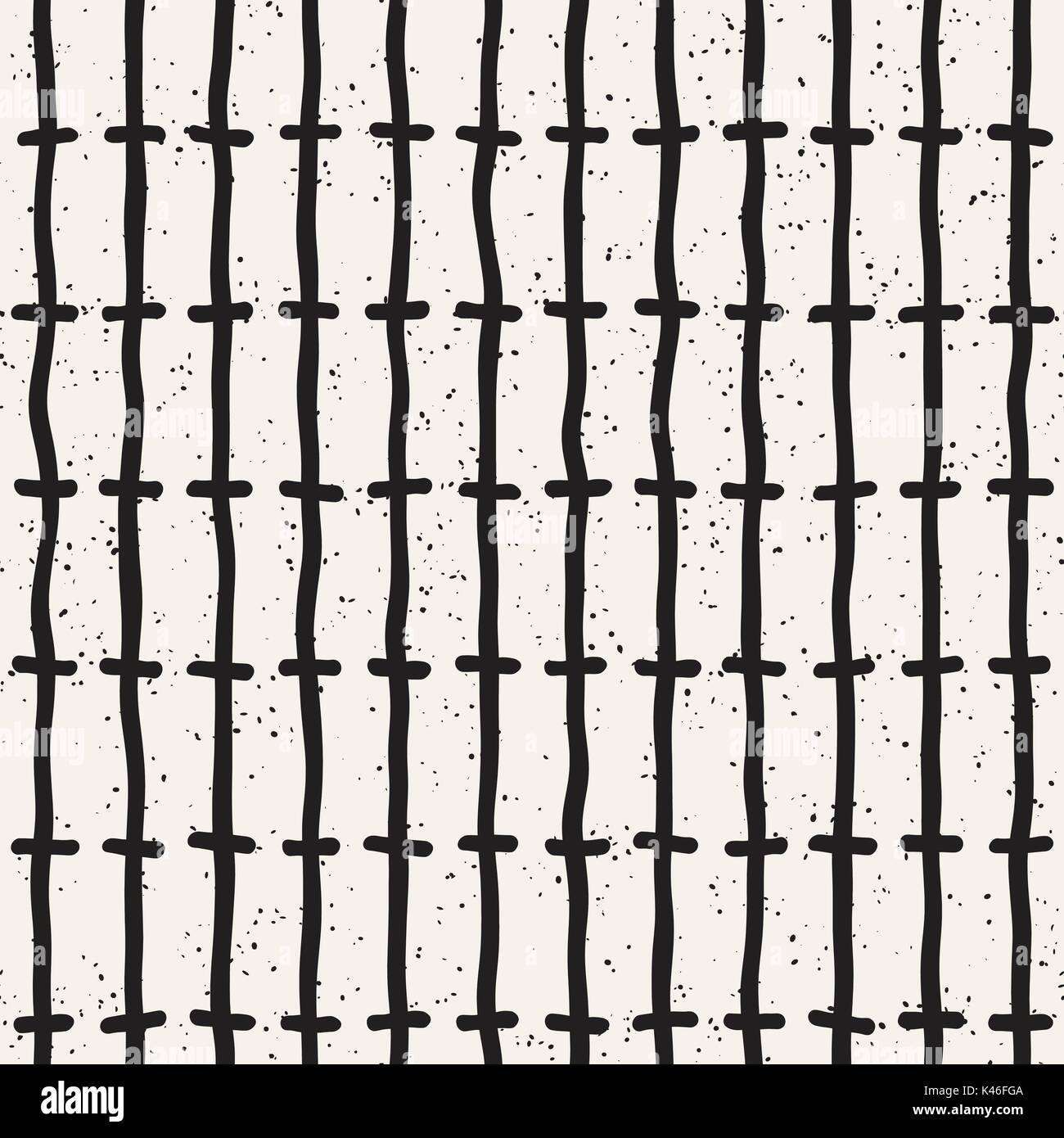 Seamless pattern with hand drawn lines. Abstract background with ...