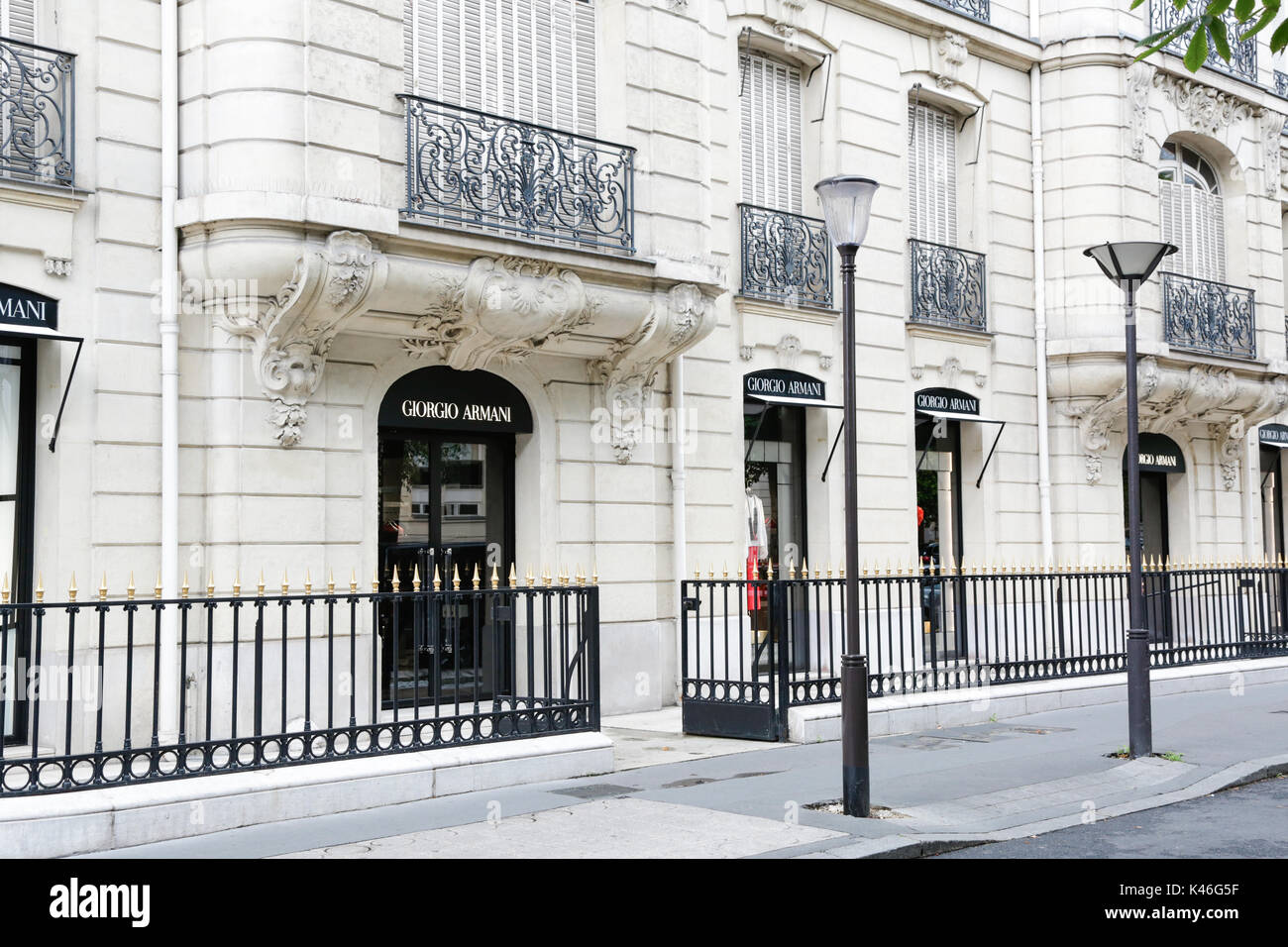 Paris, France: Avenue Montaigne, famous shopping avenue with