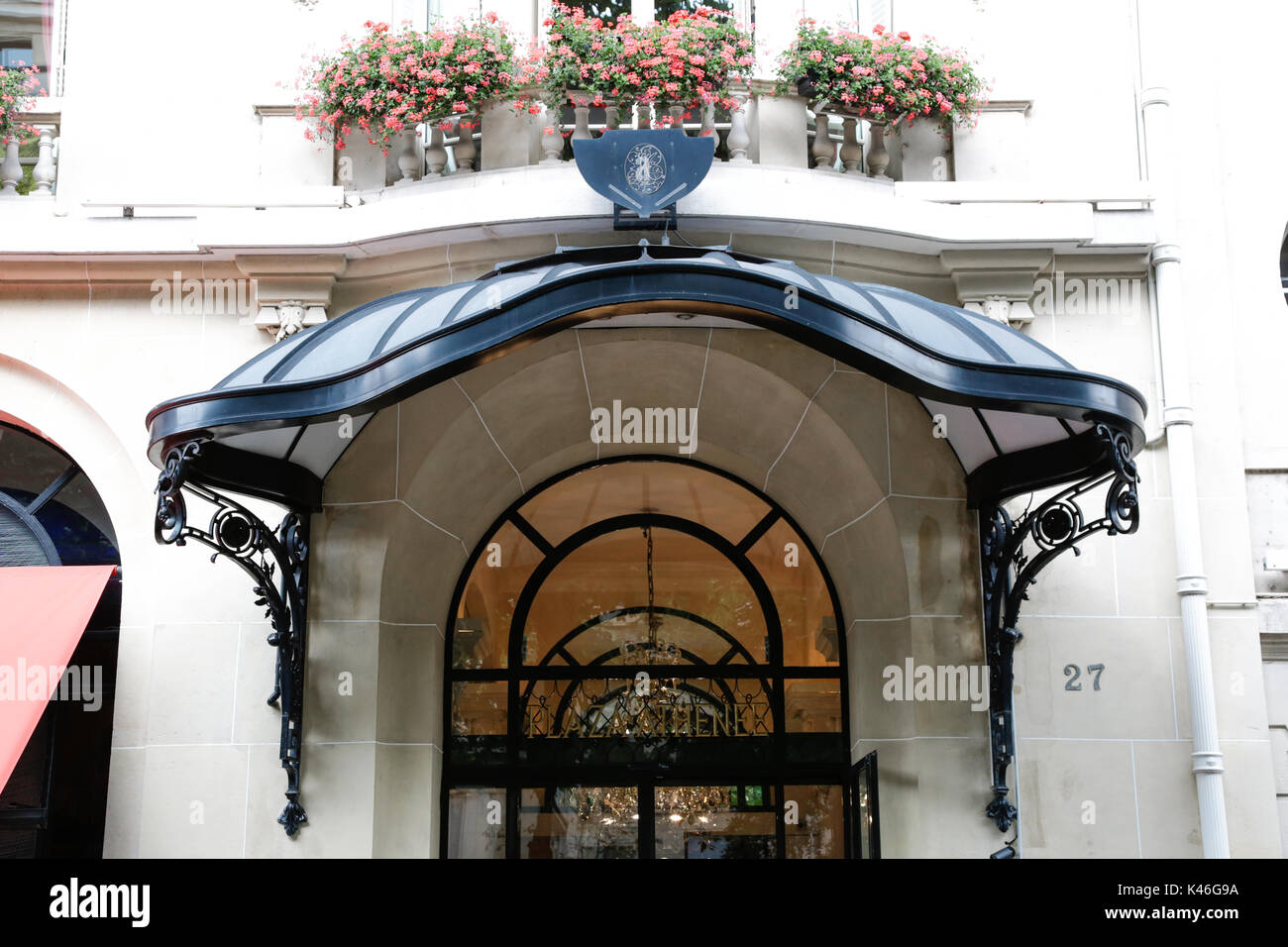 Paris, France Avenue Montaigne, famous shopping avenue with luxury