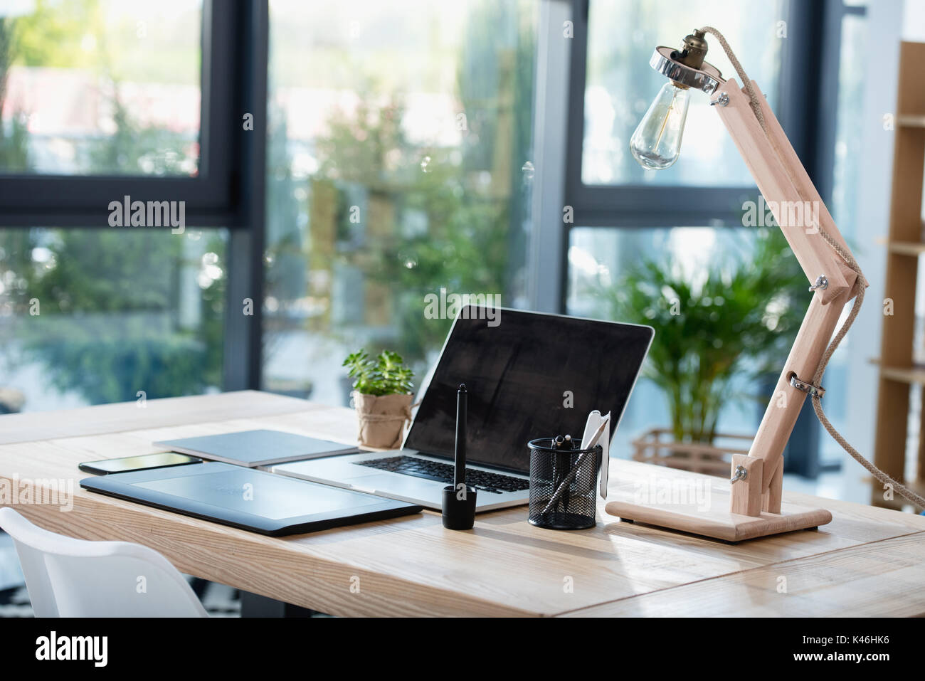 Office laptop lamp hires stock photography and images Alamy