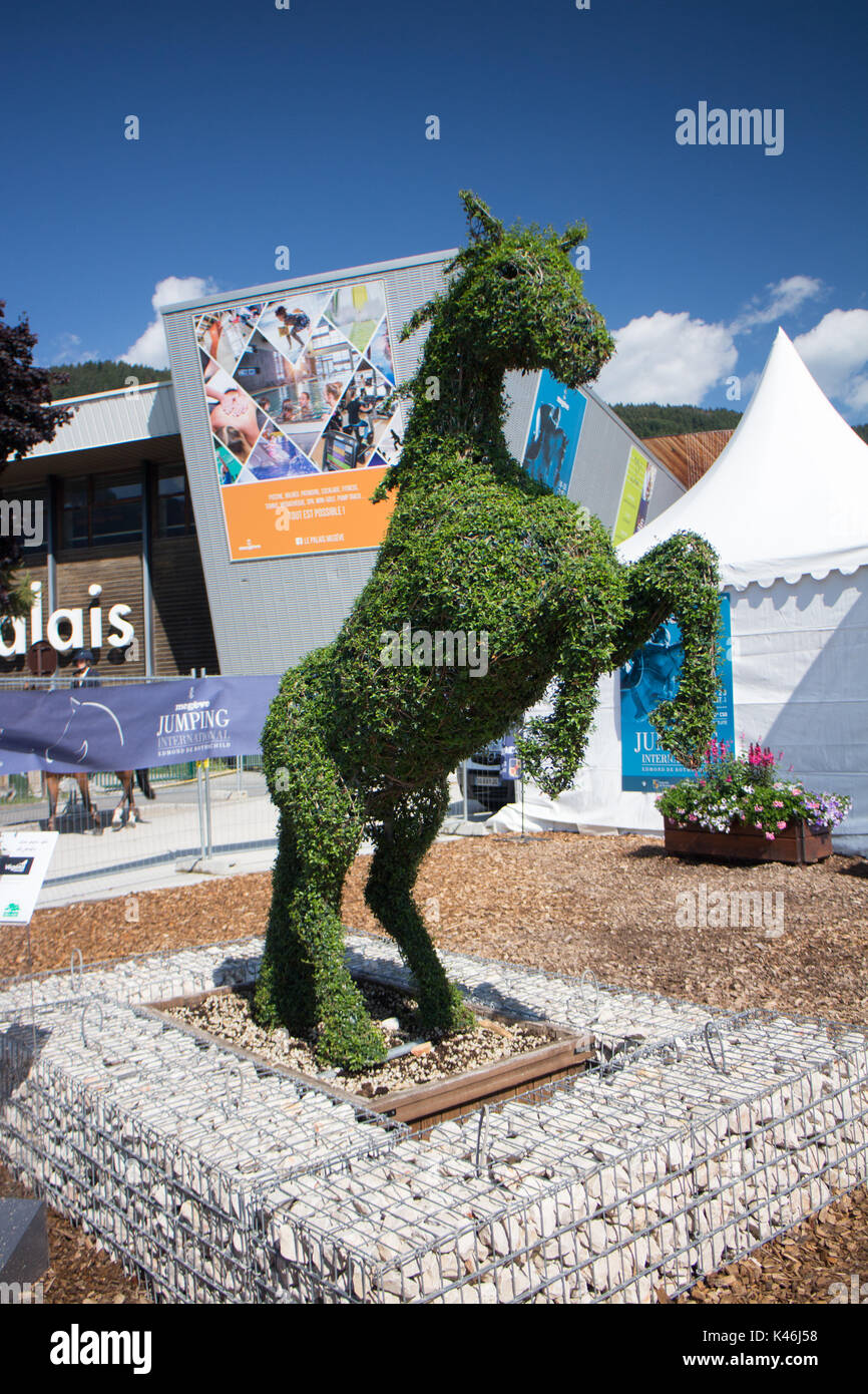 2017 Jumping show in Megève Stock Photo