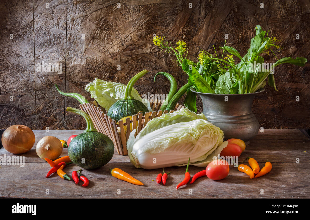 still life Vegetables, Herbs and Fruit as ingredients in cooking Stock ...