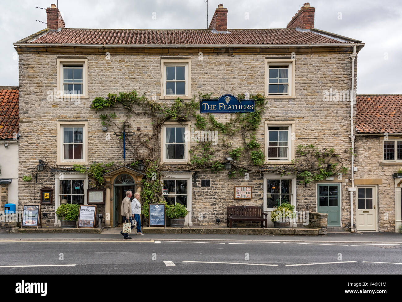 The Feathers pub in Helmsley Stock Photo