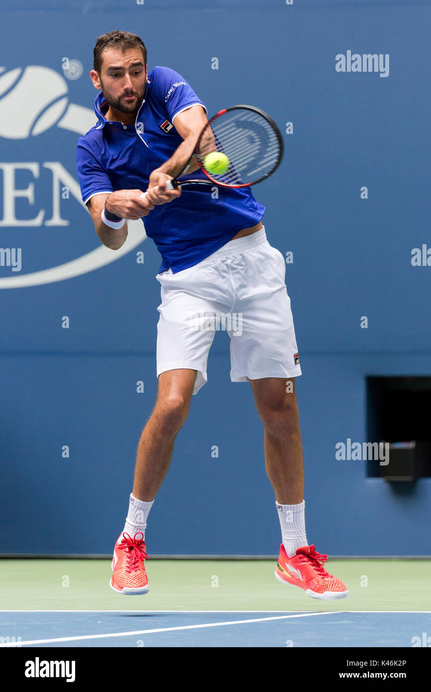 Marin Cilic (CRO) competing at the 2017 US Open tennis Championships Stock Photo