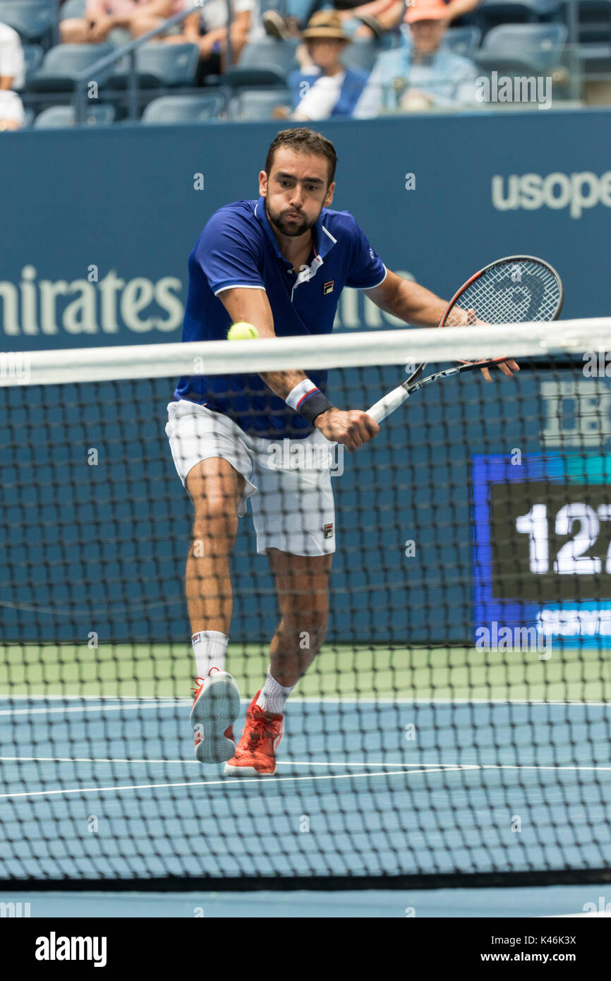 Marin Cilic (CRO) competing at the 2017 US Open tennis Championships Stock Photo