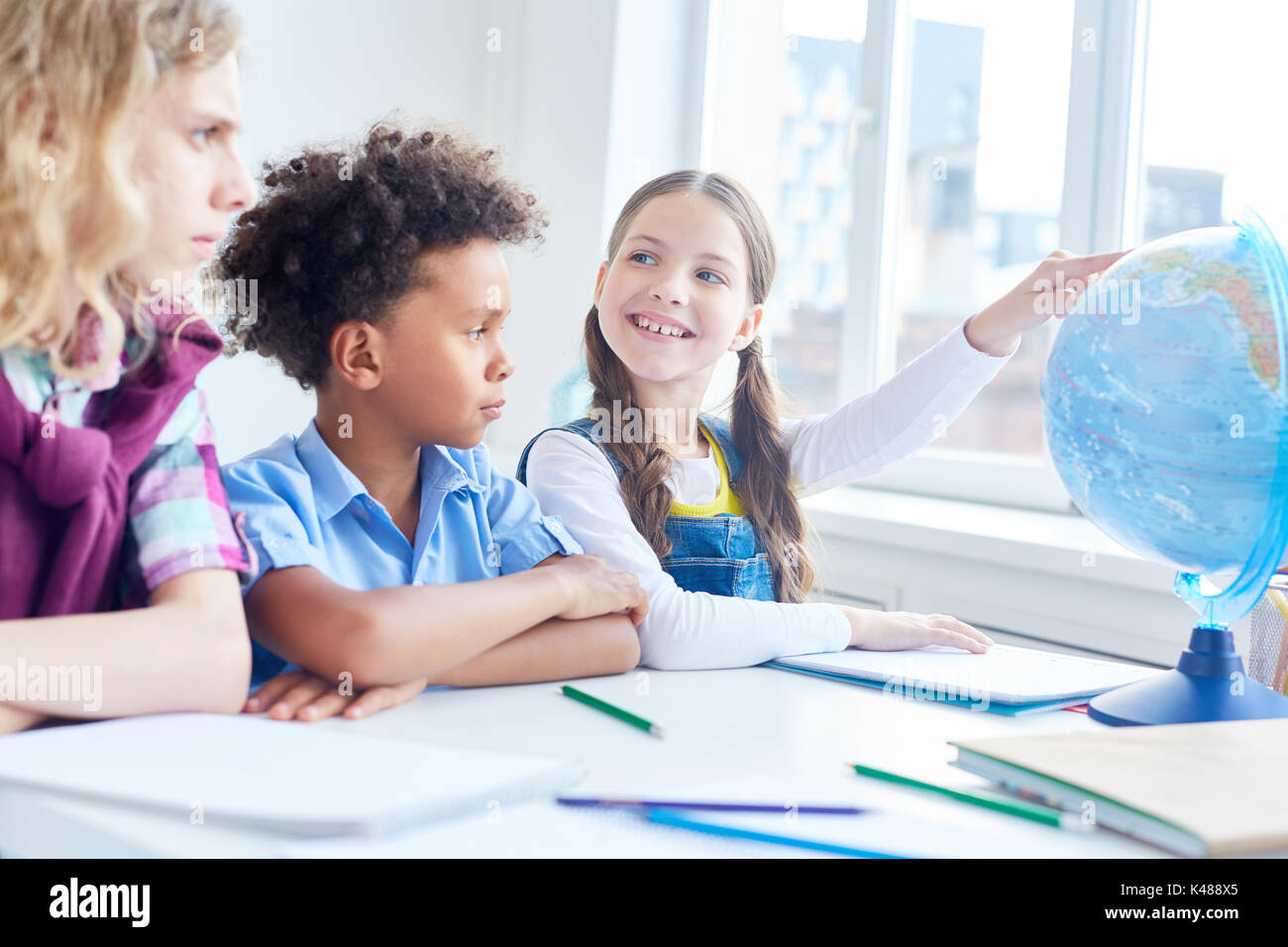 Lesson of geography Stock Photo Alamy