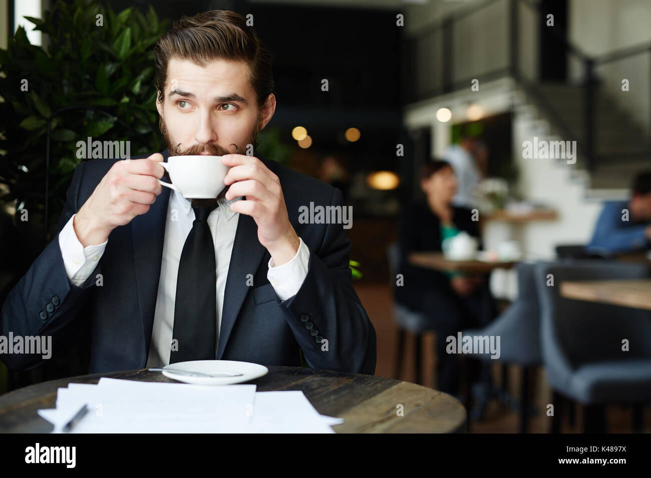 Having coffee Stock Photo
