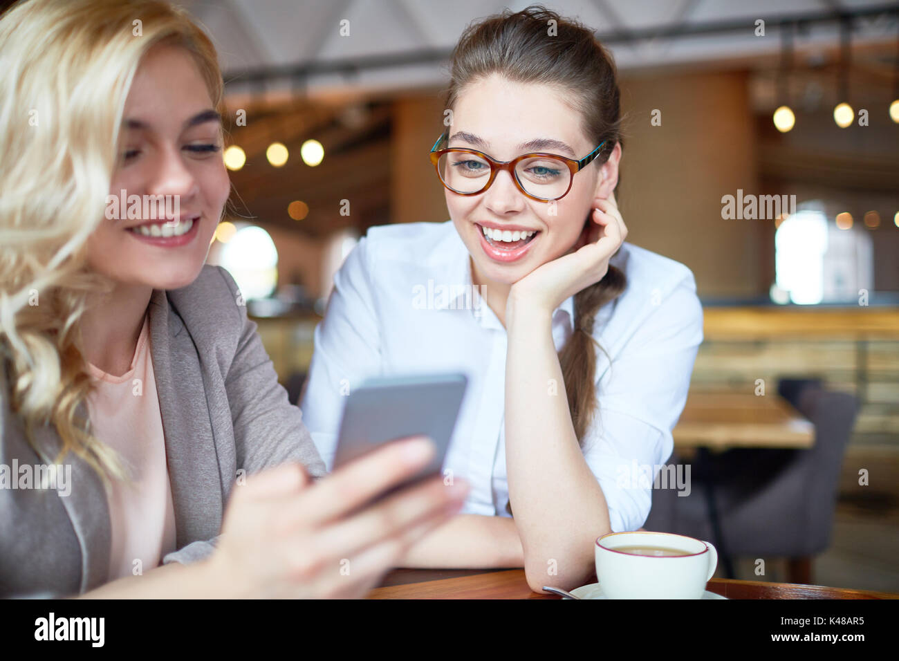 Having Fun With Friend Stock Photo Alamy