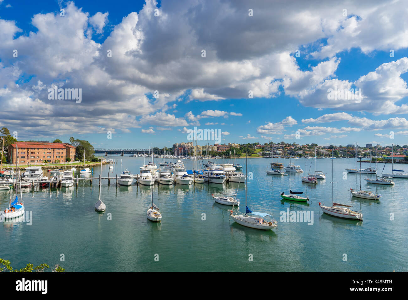 Yachts at a costal suburb in Sydney, Australia Stock Photo