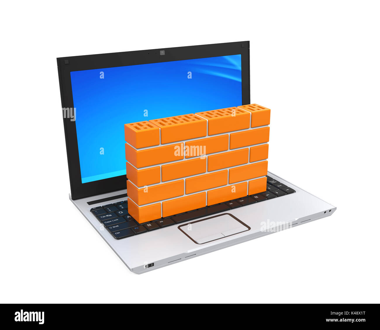 Computer Security Firewall Concept Stock Photo