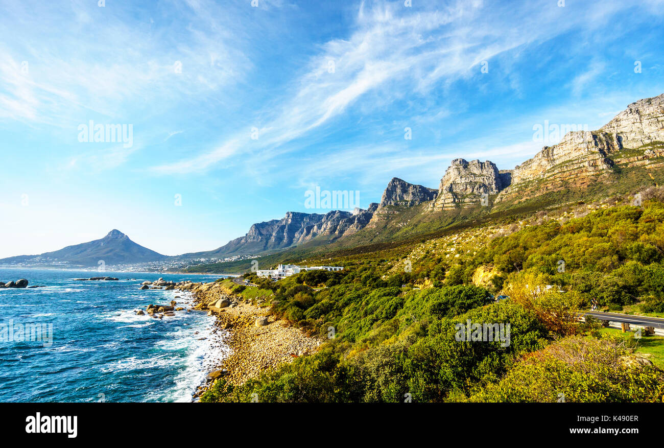 The Twelve Apostles which are the ocean side of Table Mountain. The ...