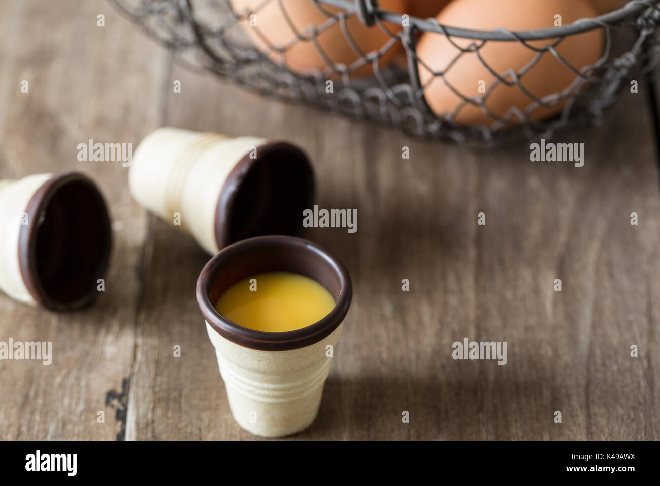 Homemade advocaat (egg liqueur) Stock Photo