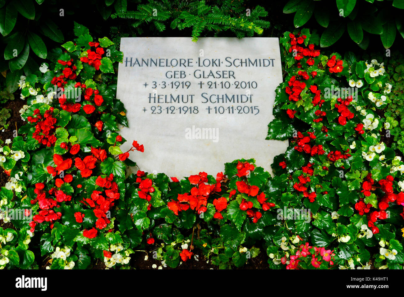 Grave From Helmut Schmidt Stock Photo