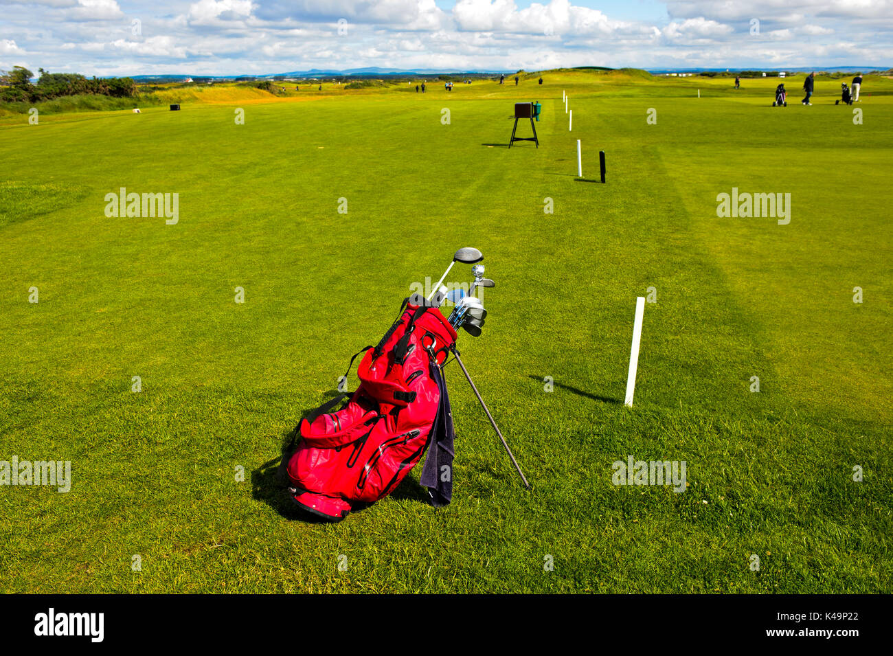 Teeing Ground Of Golf Course, Golf Course St Andrews Links, St Andrews, Fife, Scotland, Great Britain Stock Photo