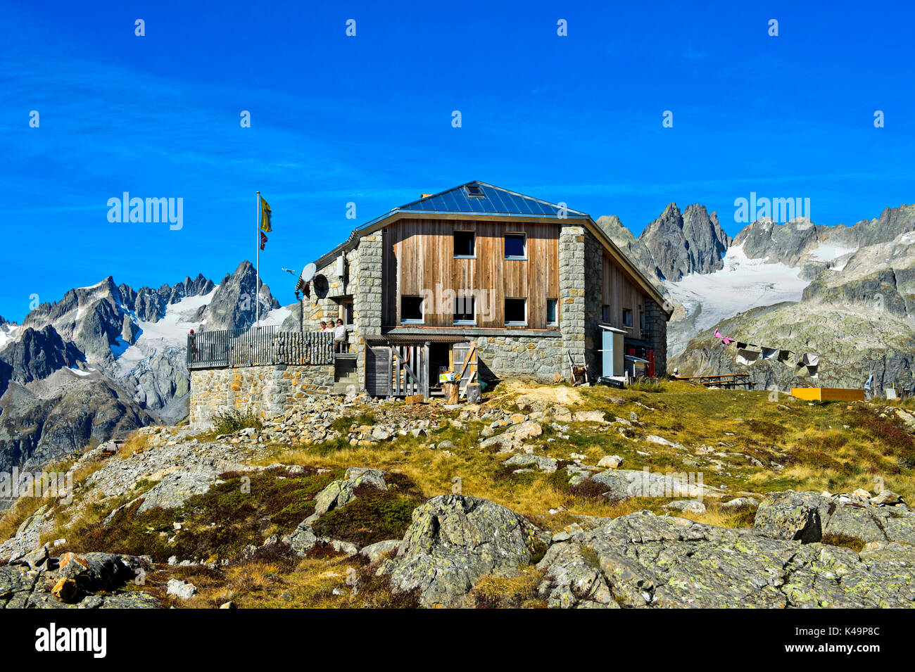 Mountain Hut Sewenhütte Of The Swiss Alpine Club Sac, Canton Of Uri,  Switzerland Stock Photo - Alamy