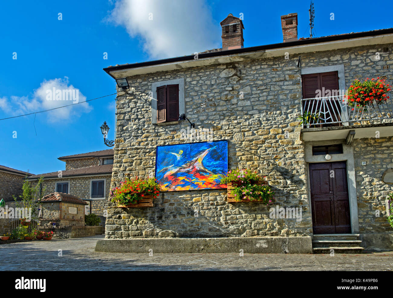 Artist Village Bergolo, Province Of Cuneo, Piedmont, Italy Stock Photo