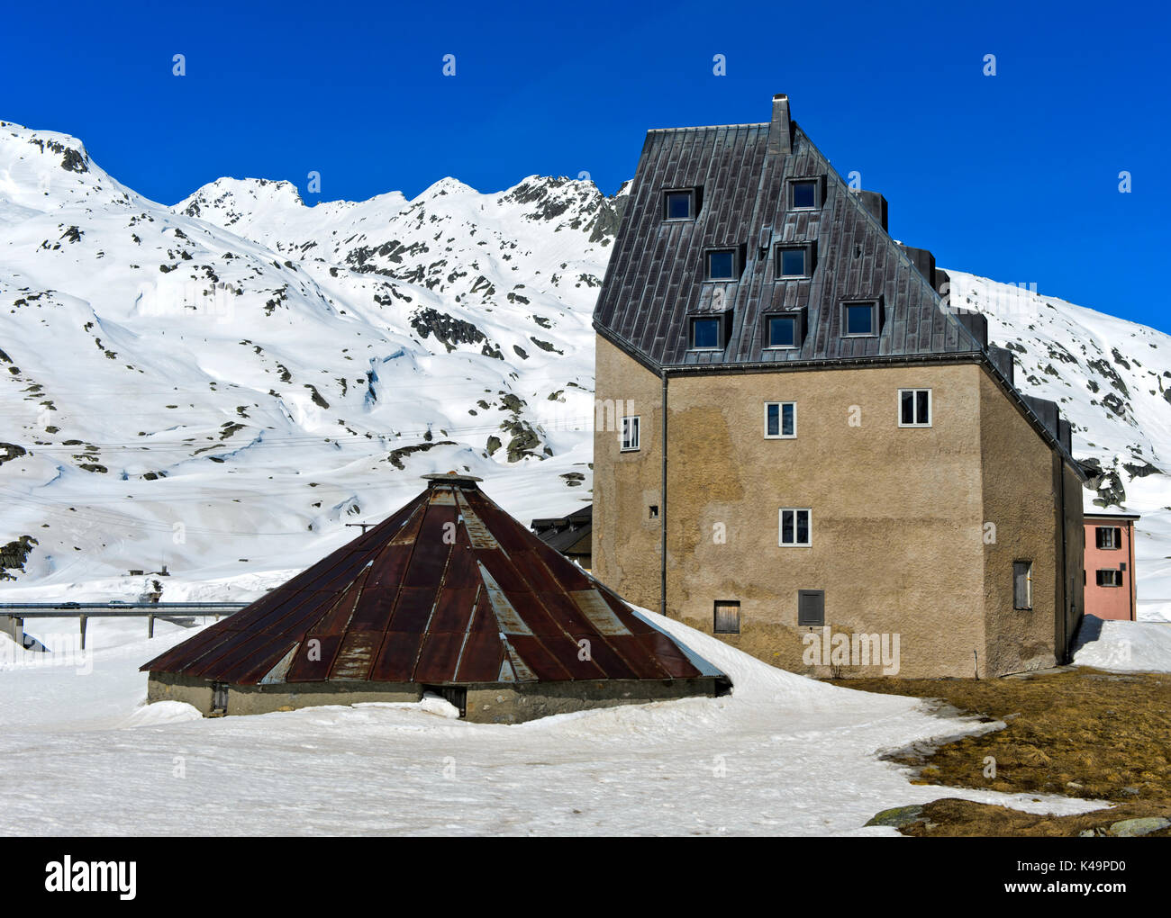 St Gotthard Hospice, European Heritage, St Gotthard Pass, Airolo, Canton Of Ticino, Switzerland Stock Photo