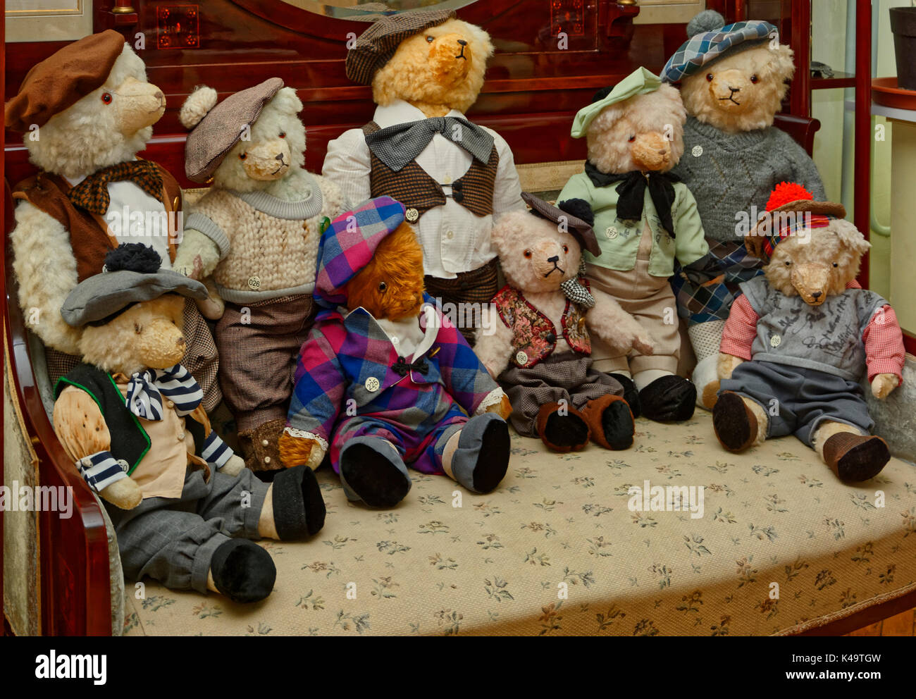 dressed teddy bears