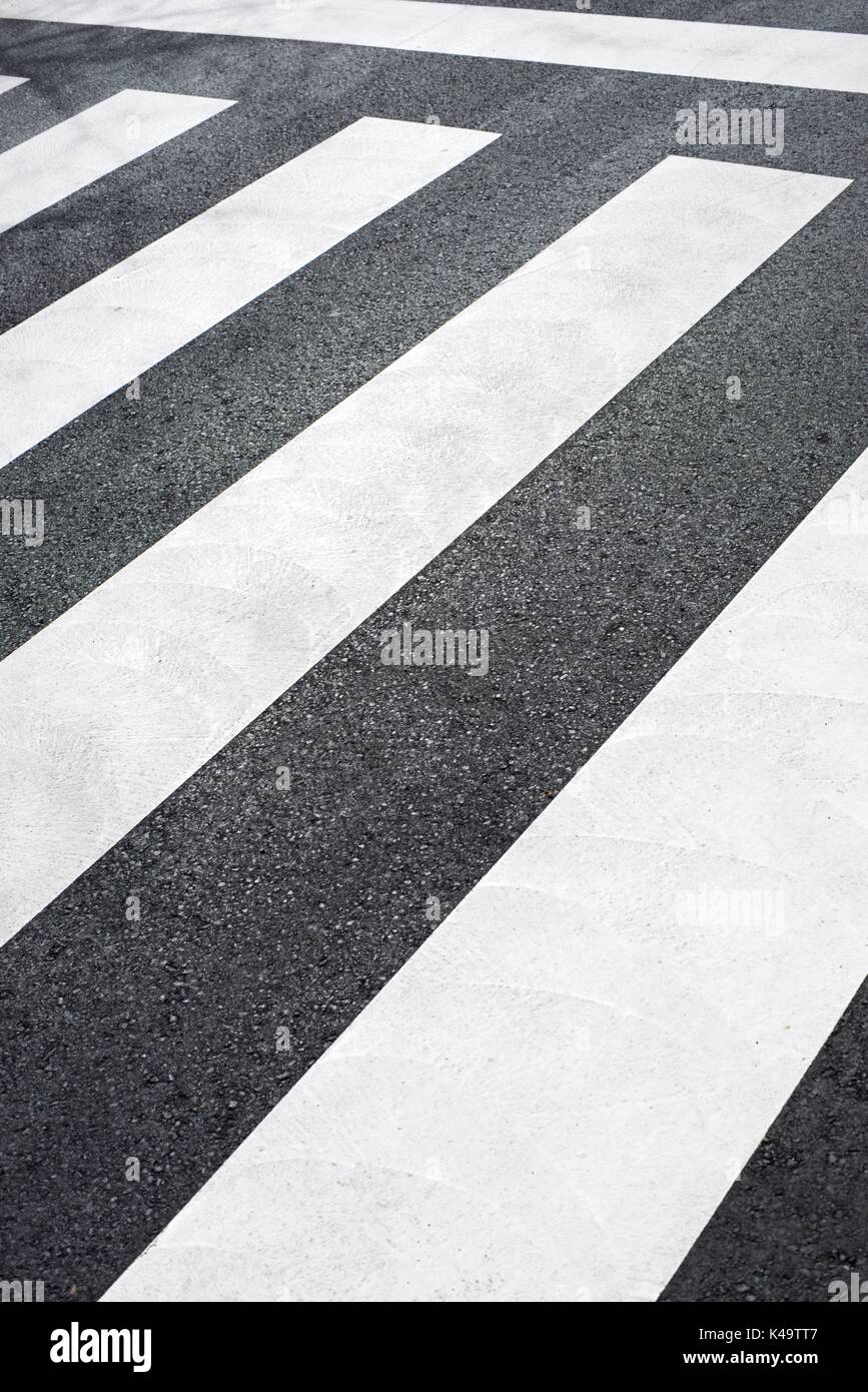 Zebra crossing without anyone crossing it Stock Photo Alamy