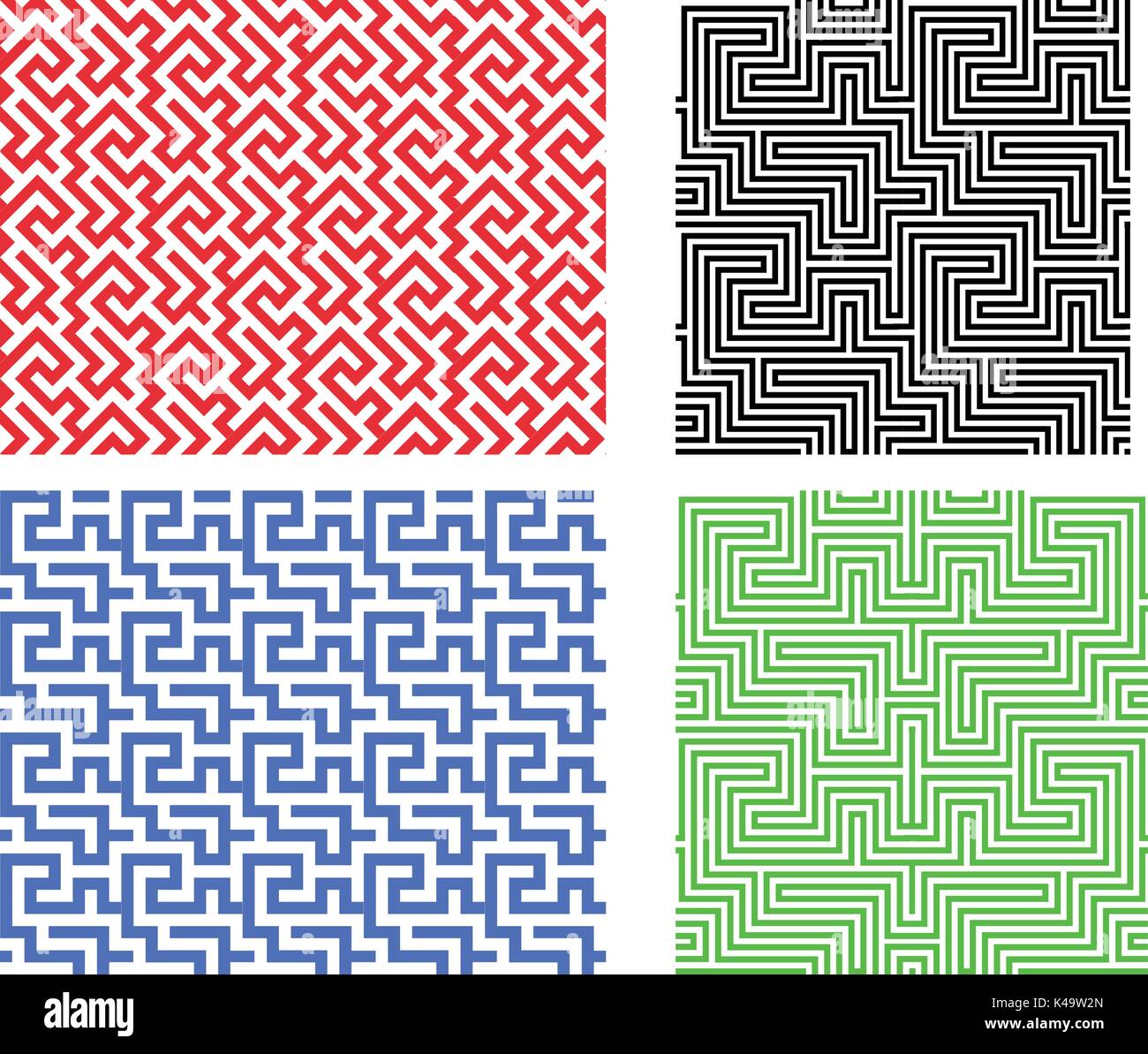 Seamless line pattern in Chinese style, vector design Stock Vector ...