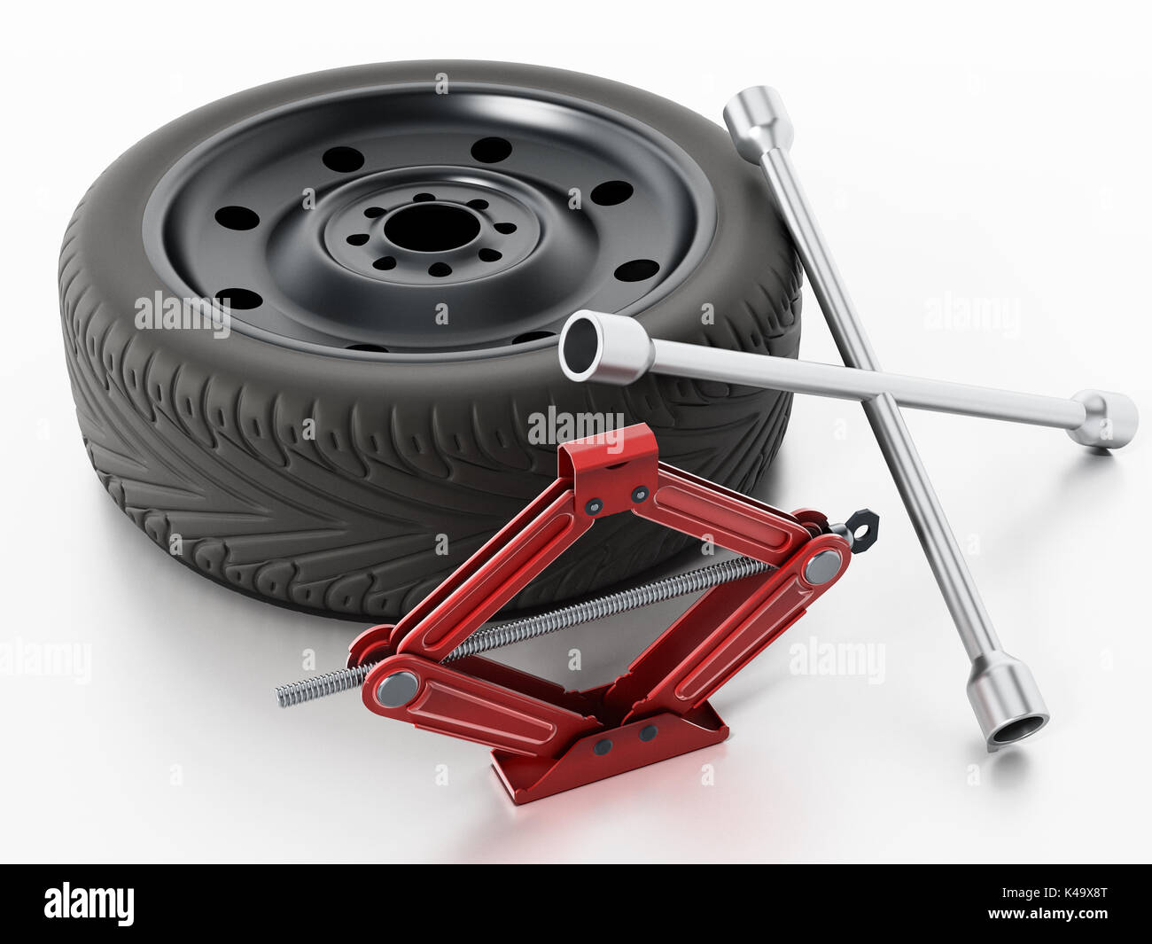 Car wheel jack outlet