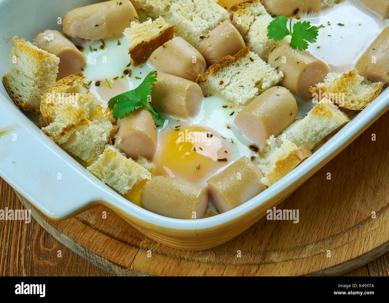 Italian Sausage and Egg Bake Stock Photo Alamy