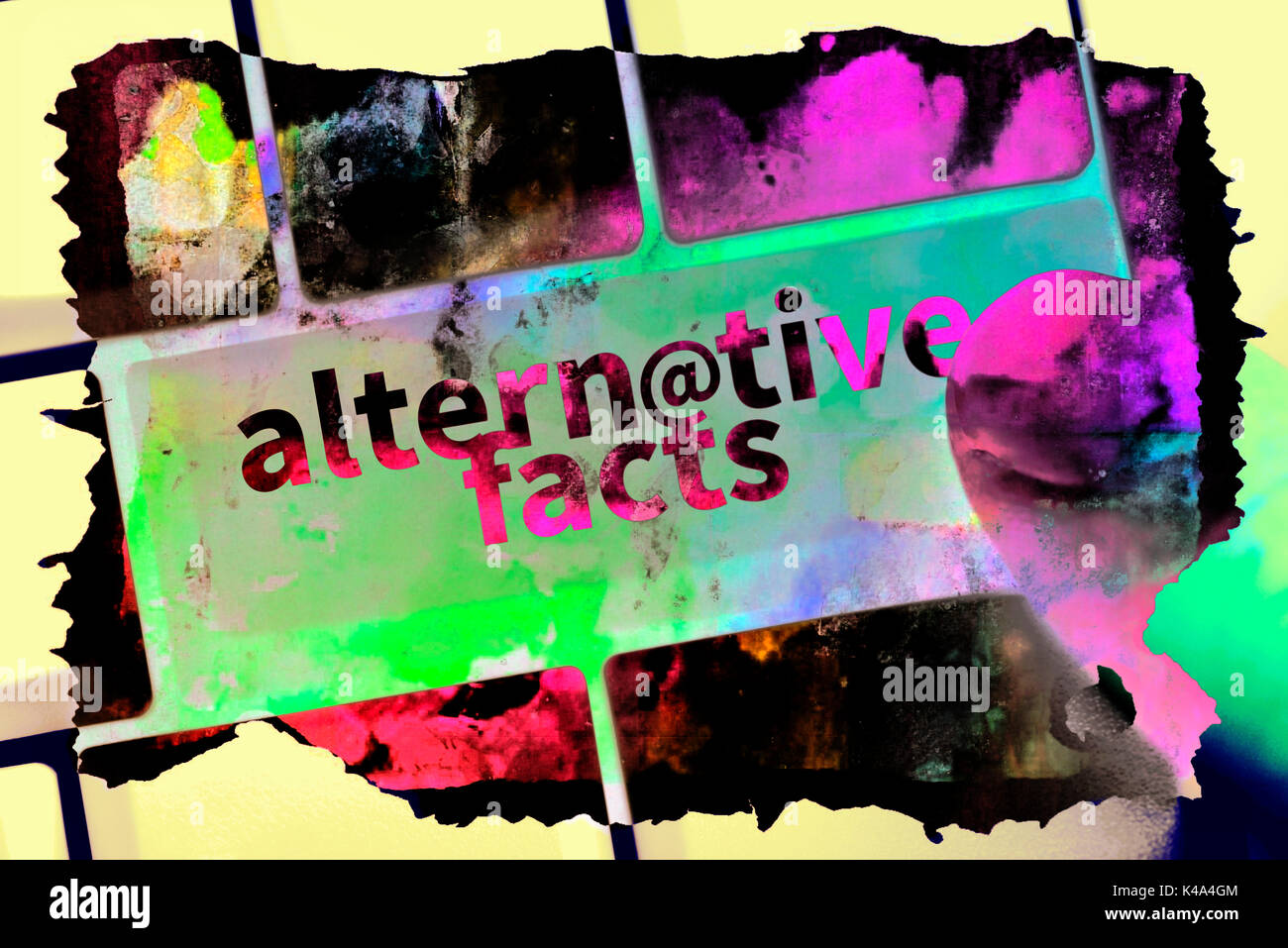 Alternative Facts Computer Key Stock Photo