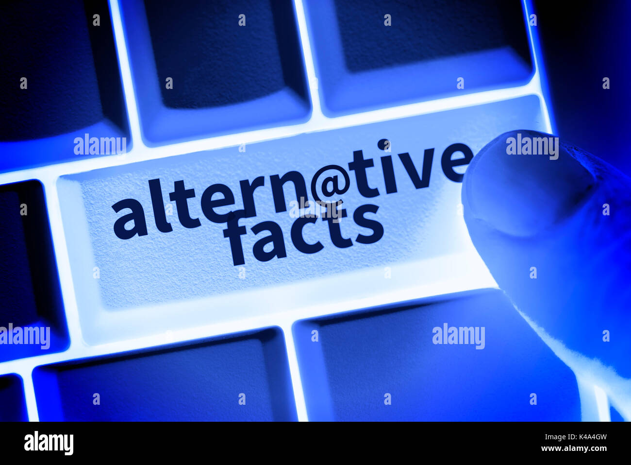 Alternative Facts Computer Key Stock Photo