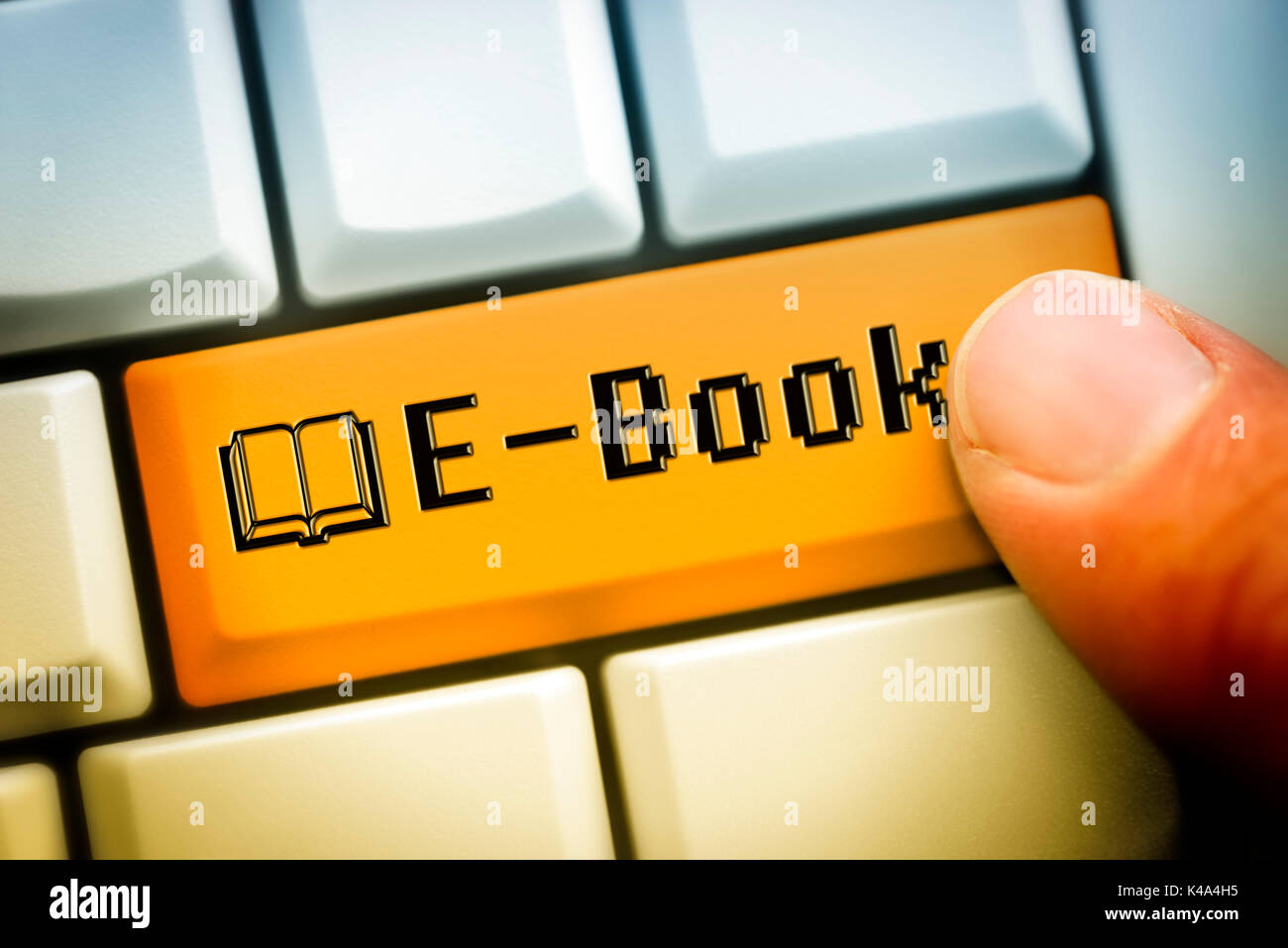 E-Book Computer Key Stock Photo