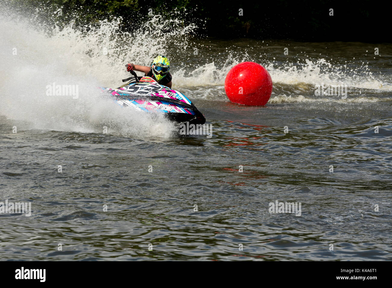 Jet ski racing at Kingsbury Water Park, Warwickshire, UK Stock Photo Alamy