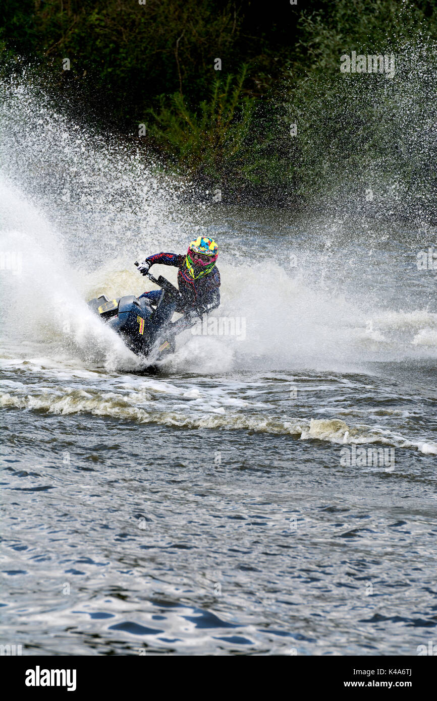 Jet ski racing at Kingsbury Water Park, Warwickshire, UK Stock Photo Alamy