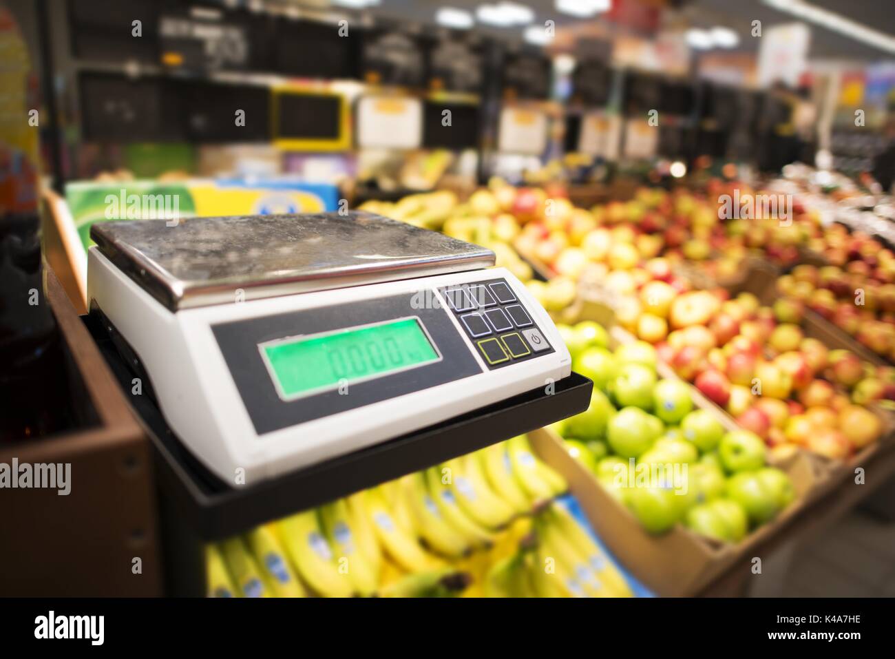Retail Store Electronic Weighing Scales and the Store Fresh Products in ...
