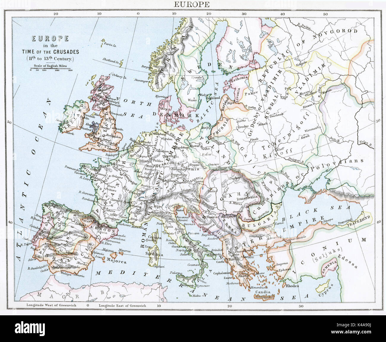 Map Of Europe 1096 1204 Crusades | Monarchies Wiki | Fandom