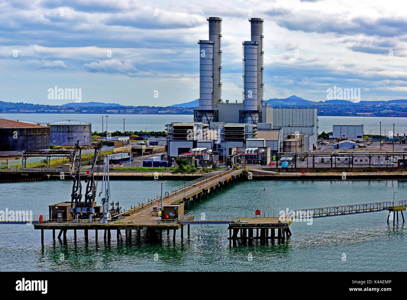 Dublin Ireland Siemens CCGT power plant for the ESB Dublin bay Stock
