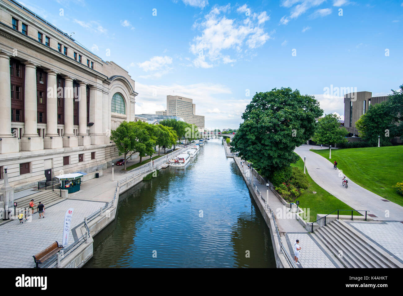 Government Conference Center on the Rideau canal, Ottawa, Ontario, Canada Stock Photo