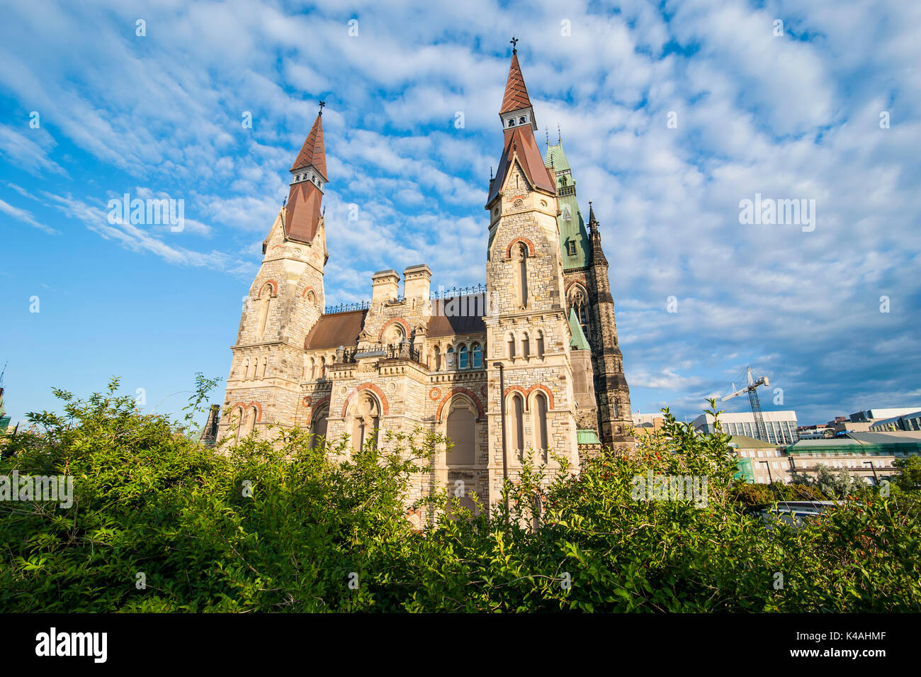 Centre Block on parliament hill, Ottawa, Ontario, Canada Stock Photo