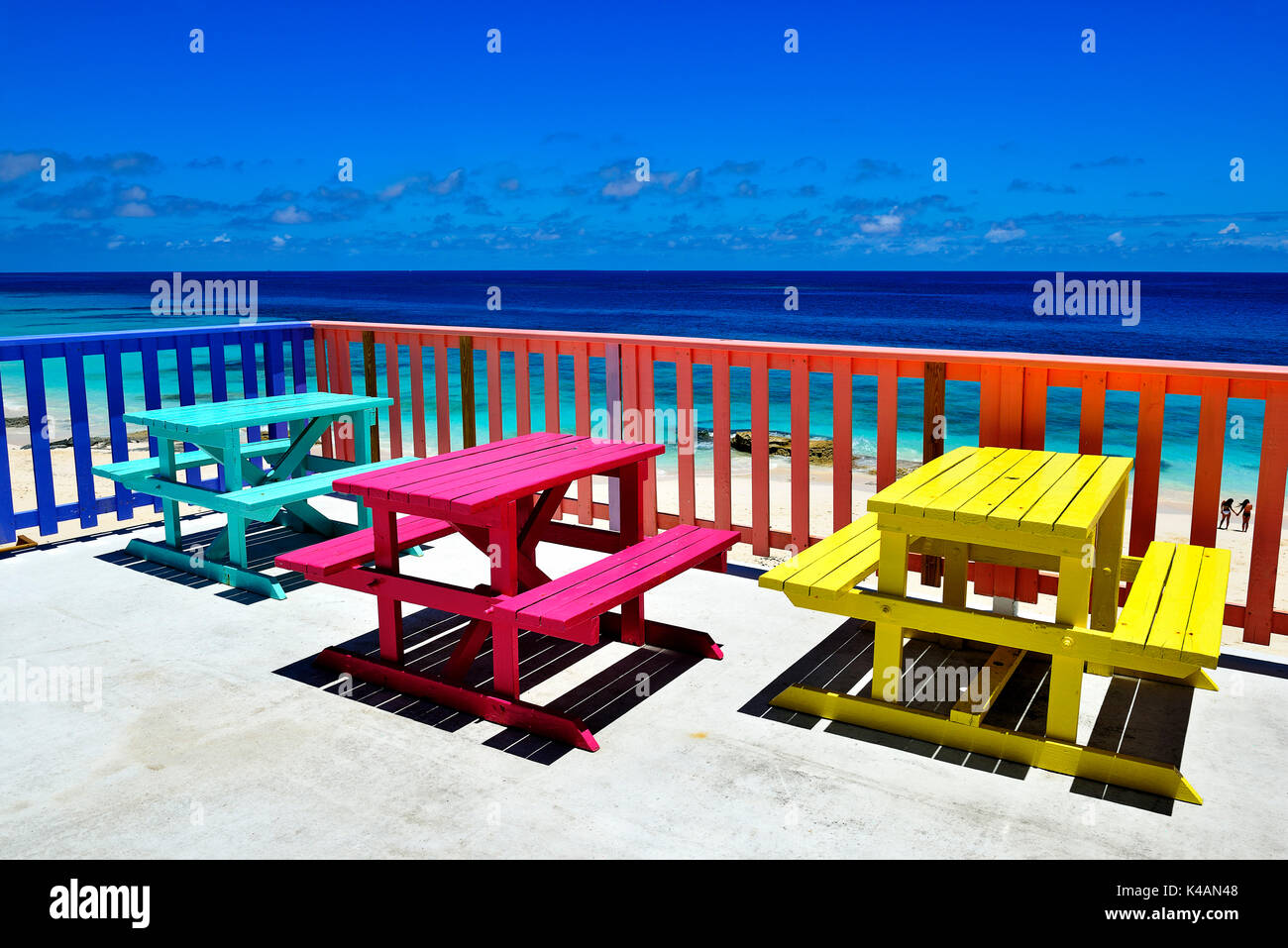 Nipper's Beach Bar and Grill, Guana Cay, Abacos Islands, Bahamas Stock