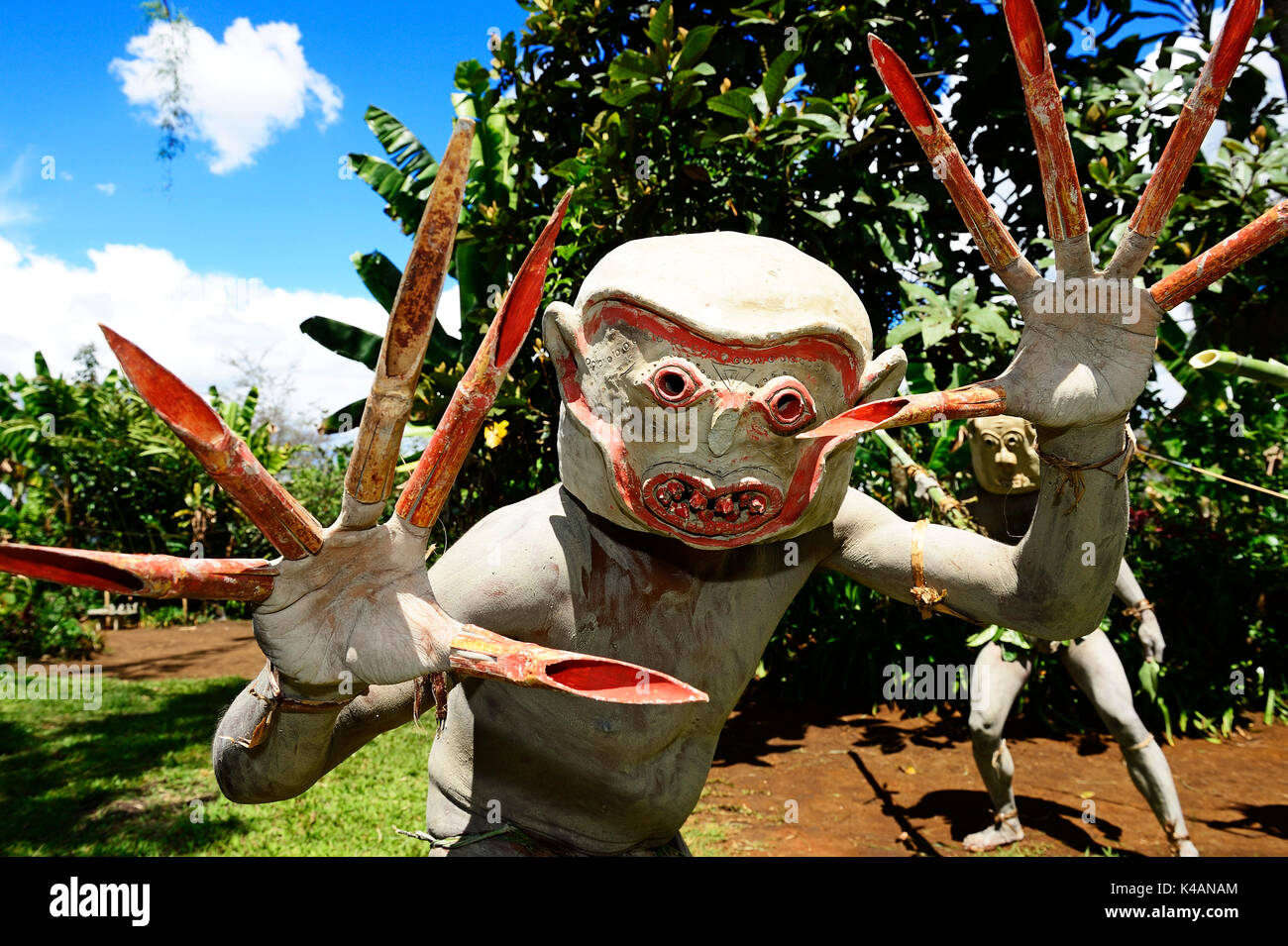 The mud men, also called Mud Man of Asaro with their martial masks of