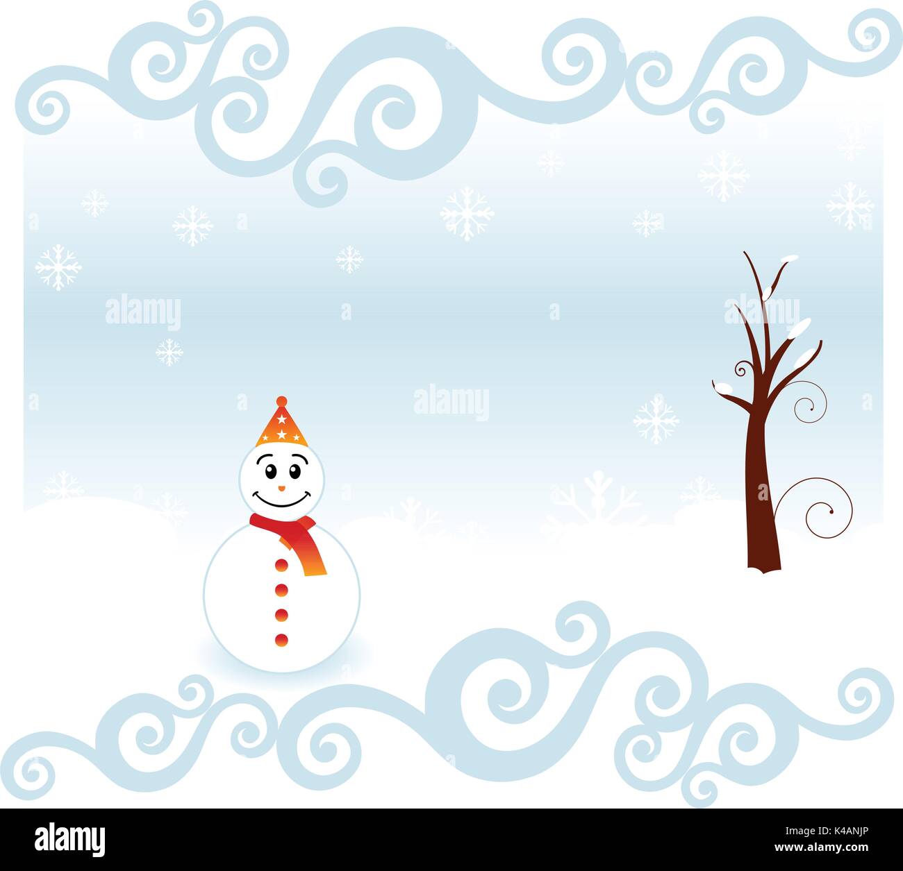 Snowman background Stock Vector Images - Alamy