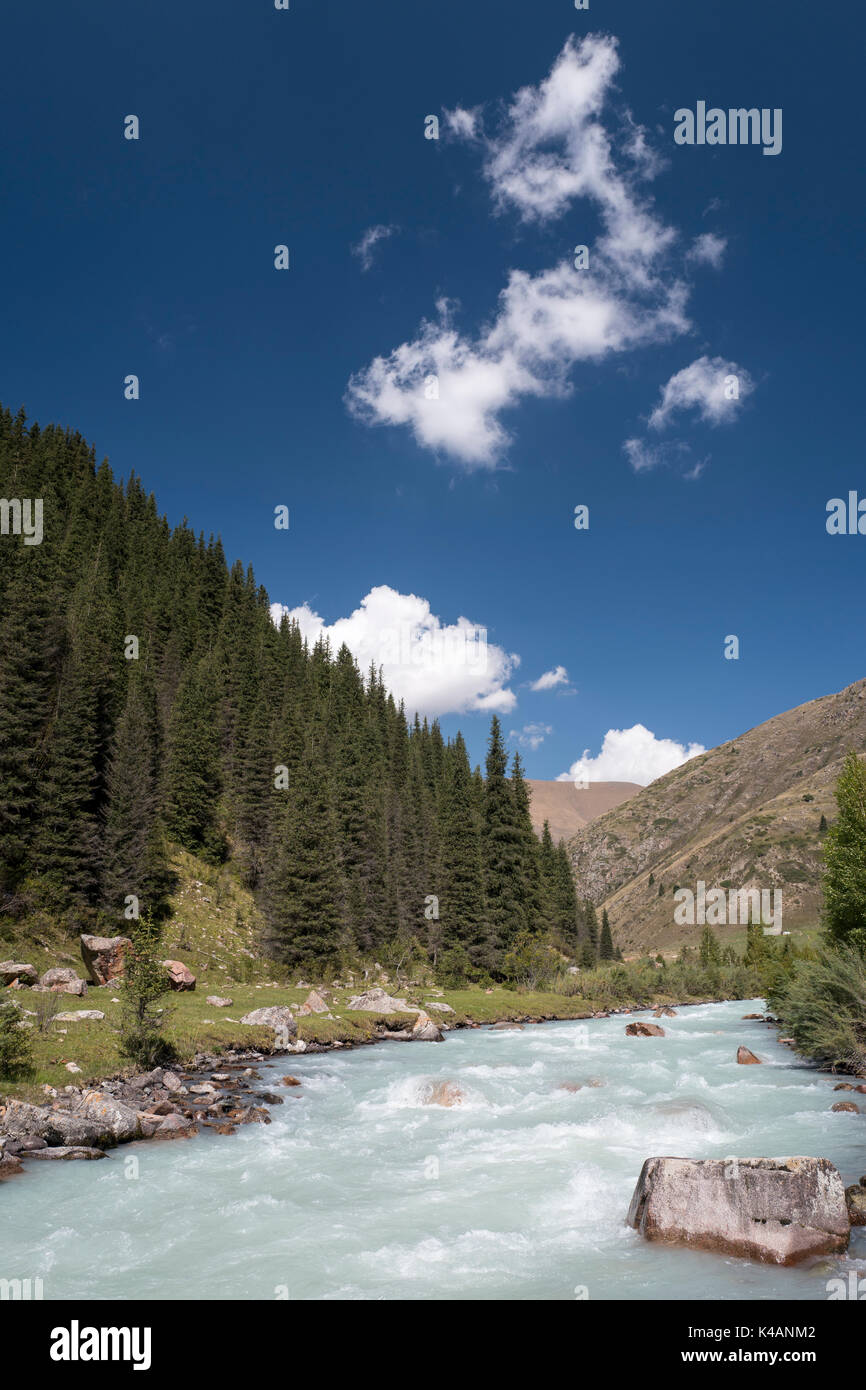 Chon Ak-Suu gorge, Issyk-kul, Kyrgyzstan Stock Photo