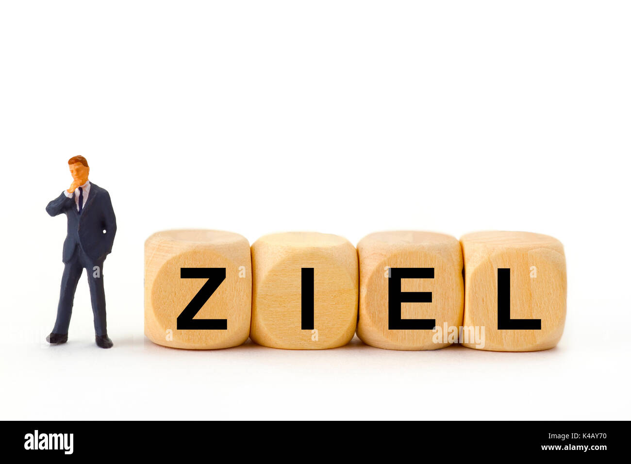 Businessman With Cubes Stock Photo