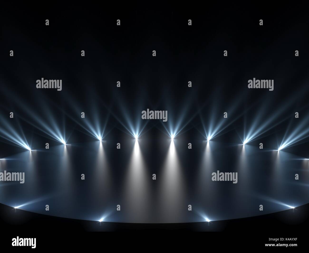 Free stage with lights, lighting devices Stock Photo