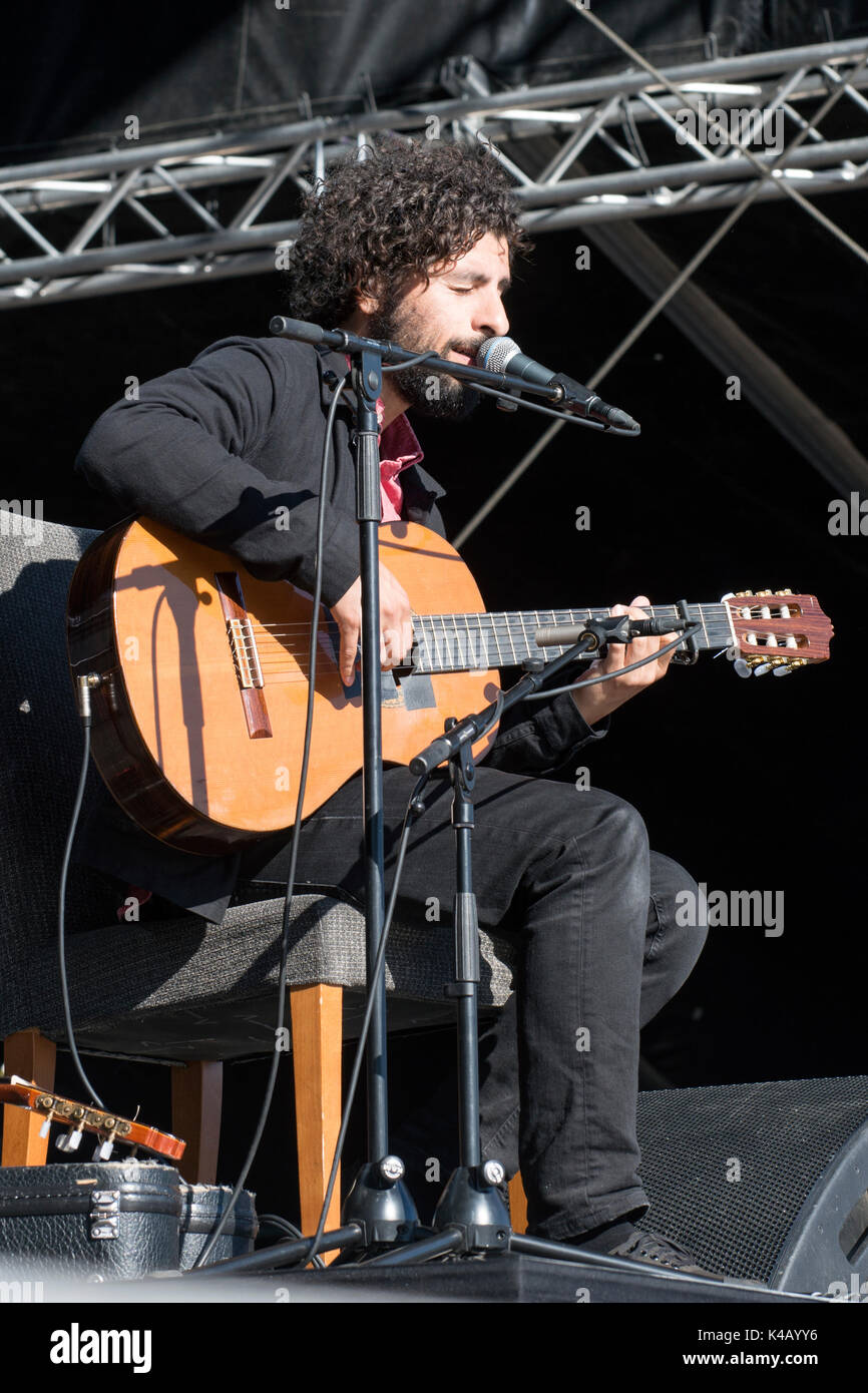 Pori, Finland 14Th July 2017 José Gonzáles Performs At The 2017 Edition Of Finnish Pori Jazz Festival Stock Photo