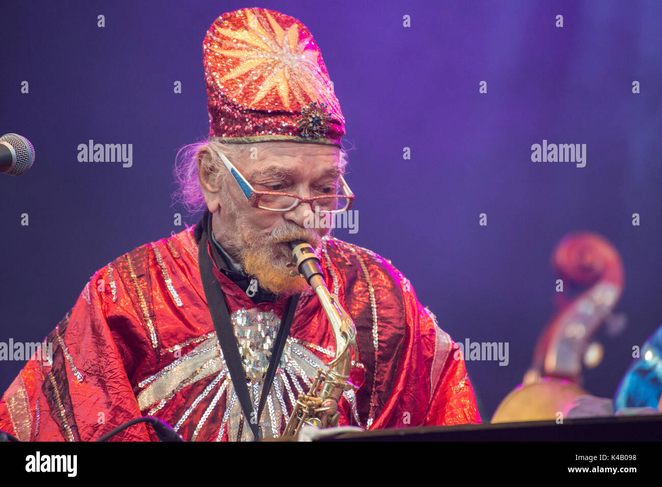 Pori, Finland 15Th July 2017 Sun Ra Arkestra Performs At The 2017 Edition Of Finnish Pori Jazz Festival Stock Photo