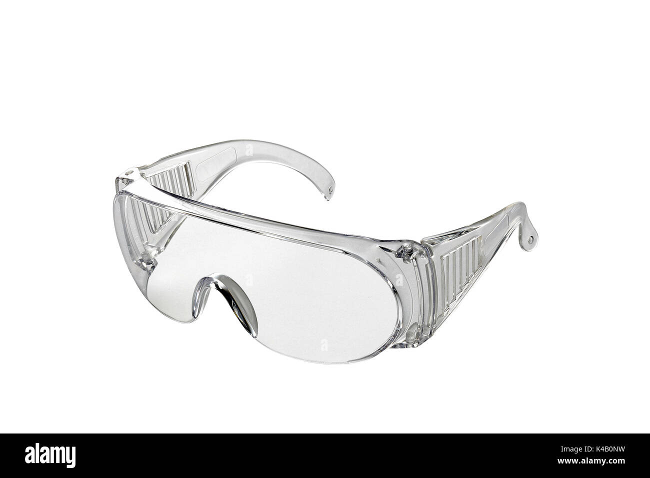Safty Glasses Made Of Transparent Plastic Stock Photo