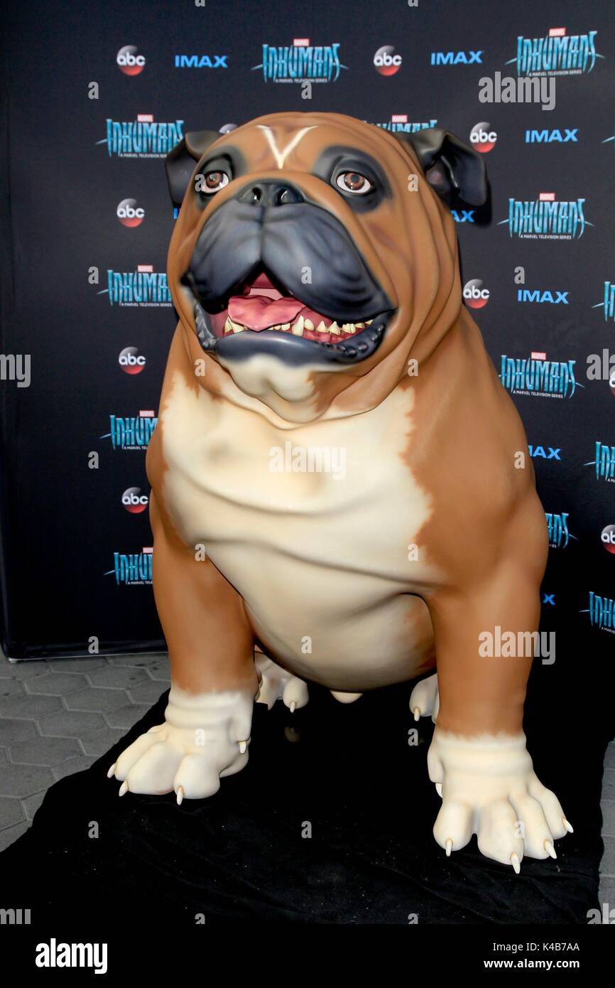 Los Angeles, CA, USA. 28th Aug, 2017. Lockjaw, dog, character at