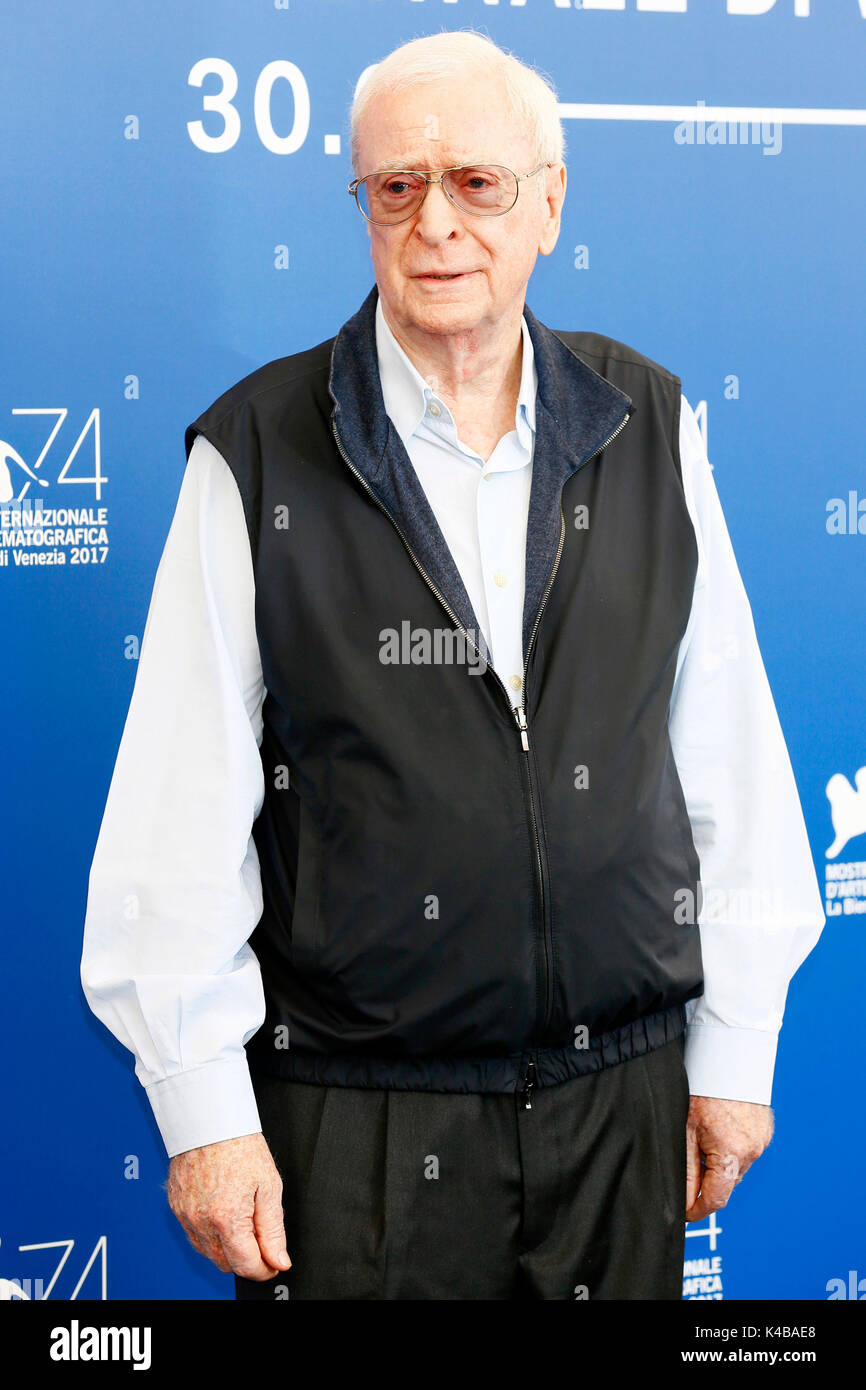 Venice, Italy. 05th Sep, 2017. Michael Caine during the 'My Generation' photocall at the 74th Venice International Film Festival at the Palazzo del Casino on September 05, 2017 in Venice, Italy Credit: Geisler-Fotopress/Alamy Live News Stock Photo