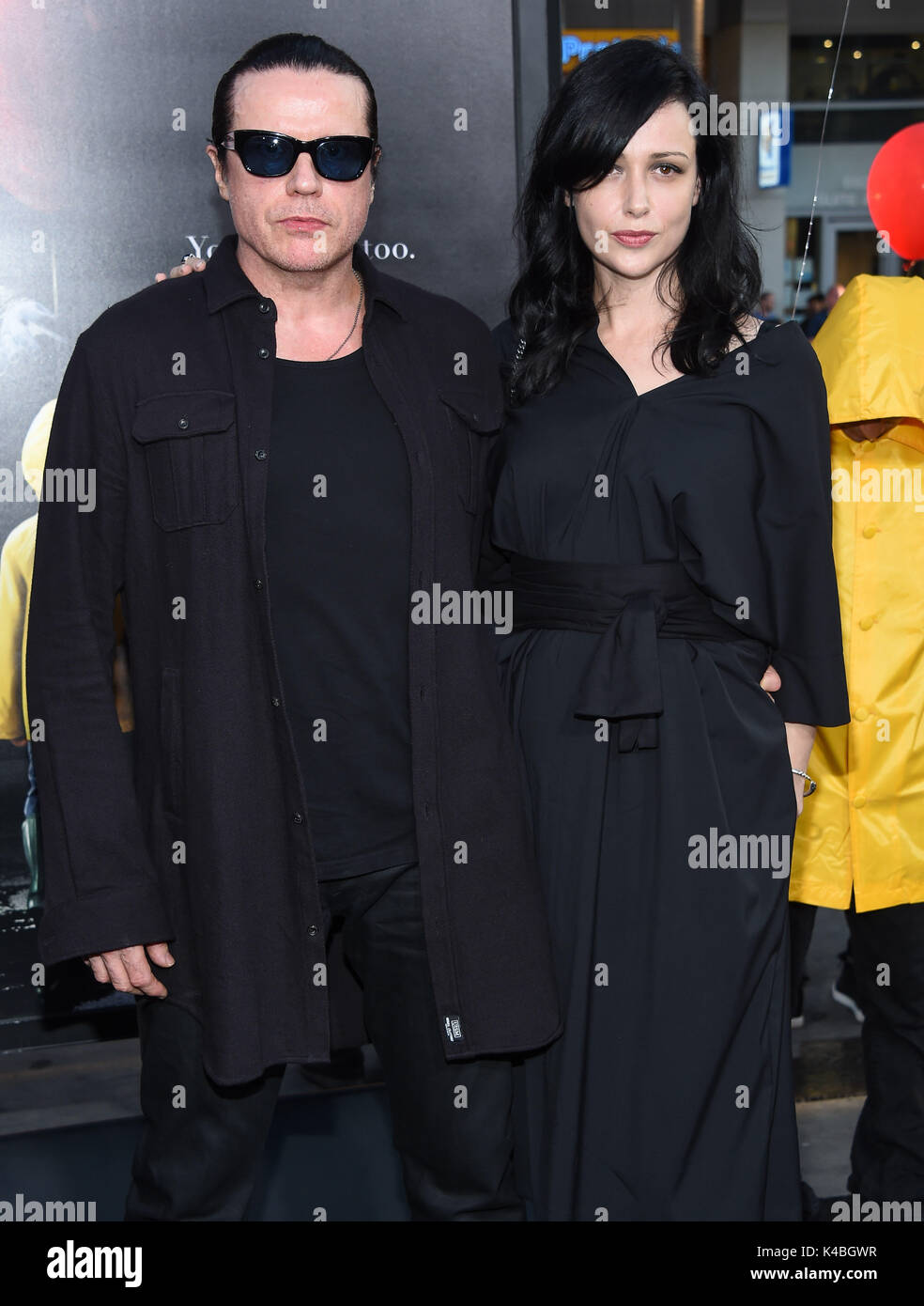 Hollywood, California, USA. 5th Sep, 2017. Ian Astbury and Aimee Nash arrives for the premiere of the film 'IT' at the Chinese theater. Credit: Lisa O'Connor/ZUMA Wire/Alamy Live News Stock Photo