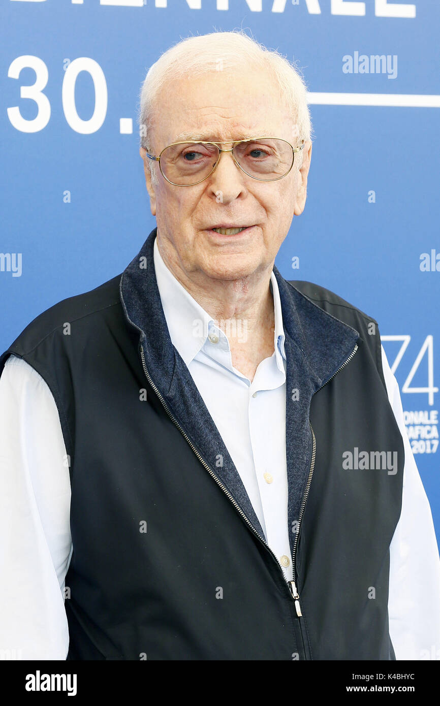 Venice, Italy. 05th Sep, 2017. Michael Caine during the 'My Generation' photocall at the 74th Venice International Film Festival at the Palazzo del Casino on September 05, 2017 in Venice, Italy | Verwendung weltweit/picture alliance Credit: dpa/Alamy Live News Stock Photo